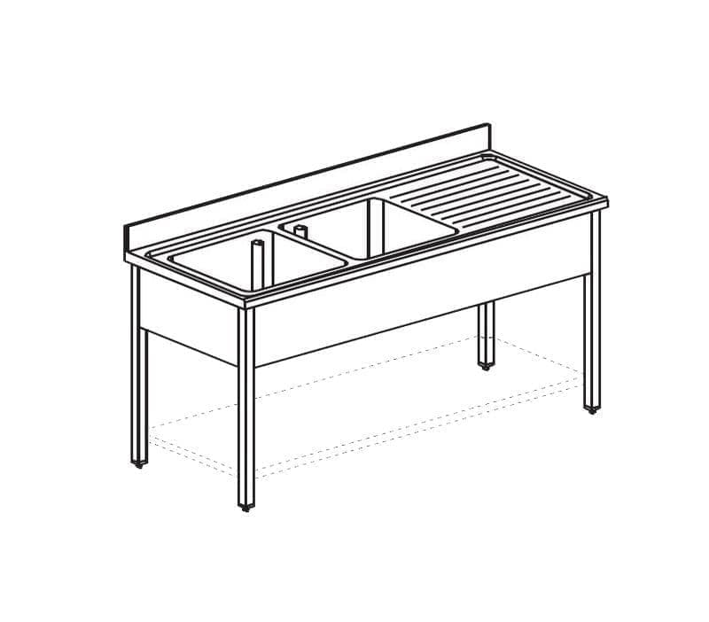 Ванна моечная Apach Chef Line L2S166-54RWSH