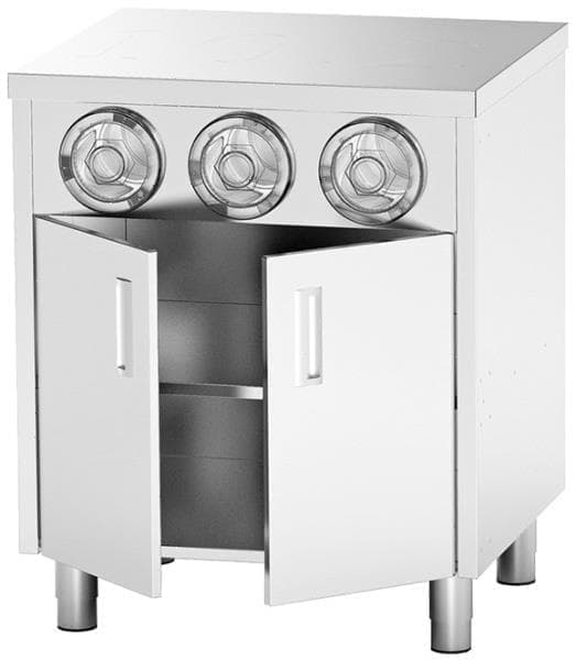 Стол-тумба с диспенсерами для стаканов Restoinox СПЗРД3-8/7-Б