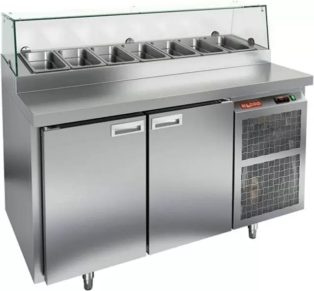 Стол холодильный (для пиццы) Hicold PZ1_11/GN стекло