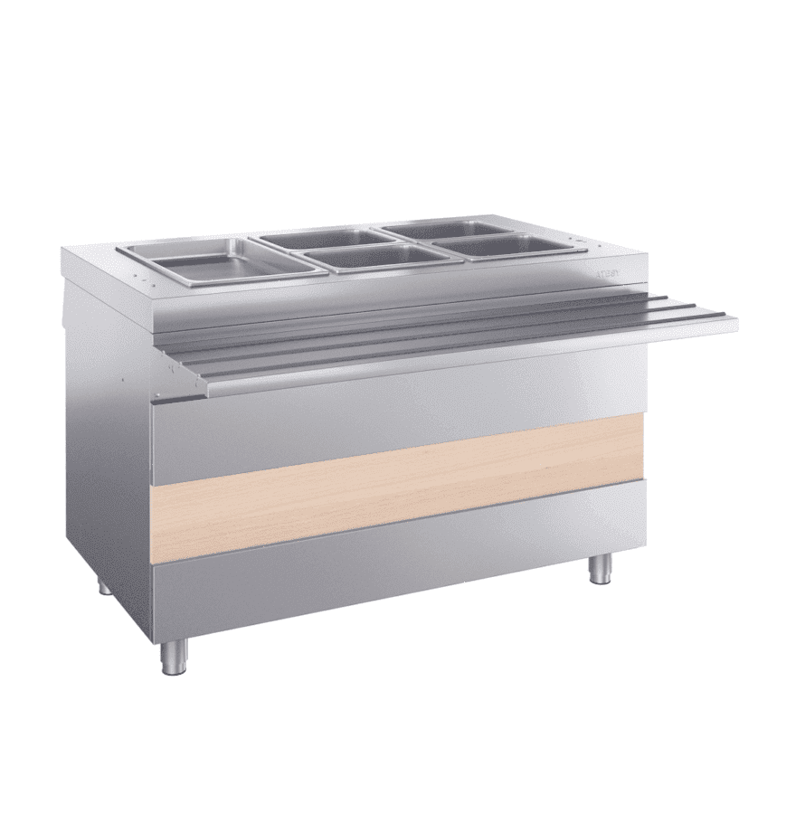 Прилавок-мармит для вторых блюд Atesy Ривьера М2-1120-02-ПО без полок