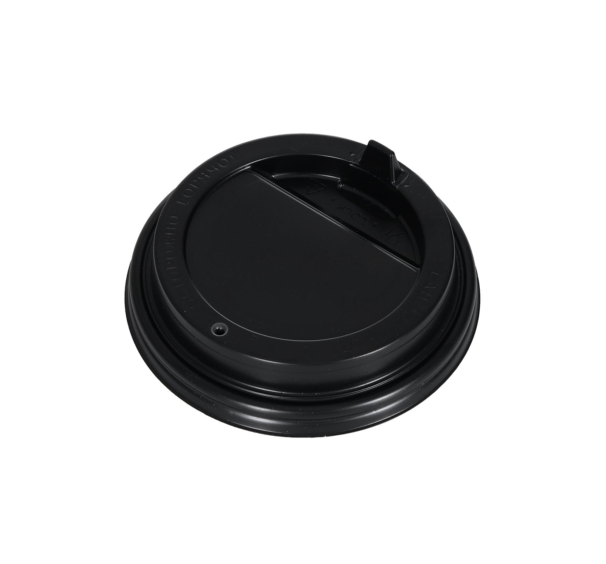 Крышка одноразовая для стакана D 80 мм с закр. питейником 100 шт черная | ОП-060614