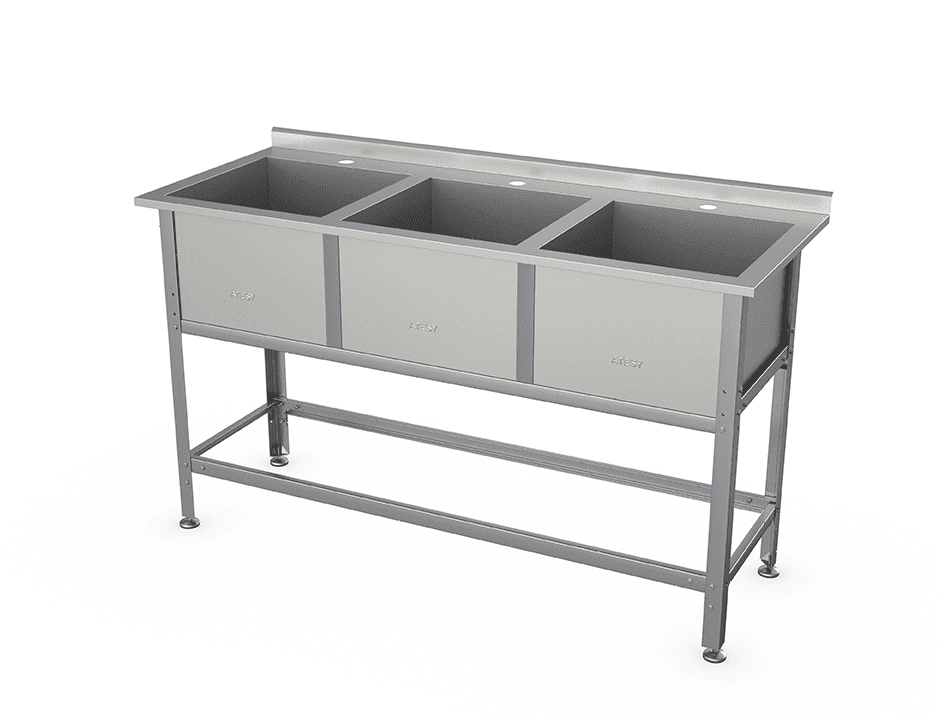 Ванна моечная Atesy ВСМ-Б-3.700-1-02 (ВМ-3/700 с бортом)