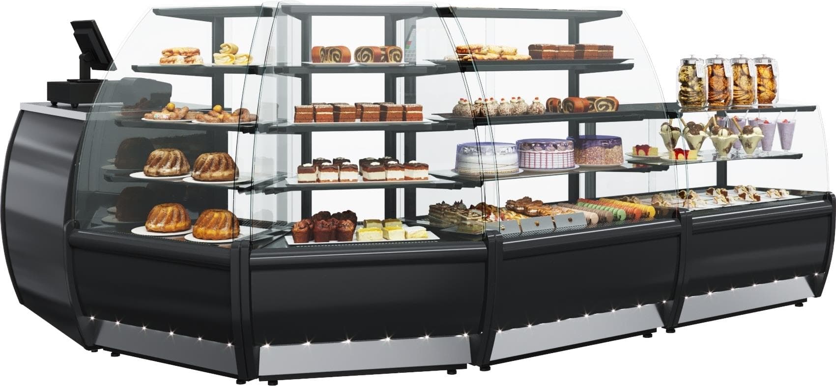 Витрина кондитерская Carboma K70 VM-3 (ВХСв-У1д) 0102-0109