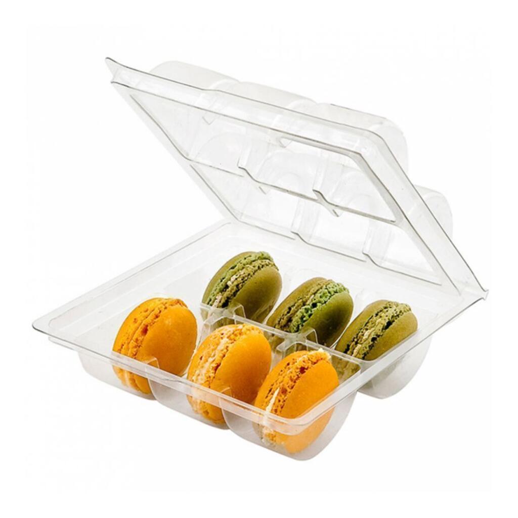 Упаковка с отделениями для 6 макарон/печенья/конфет, 13,5х12,7х5 см, РЕТ Garcia De Pou | 205.36