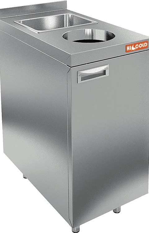 Стол с моечной ванной и отверстием для сбора отходов Hicold НБМСЗМДСО-4/7Б
