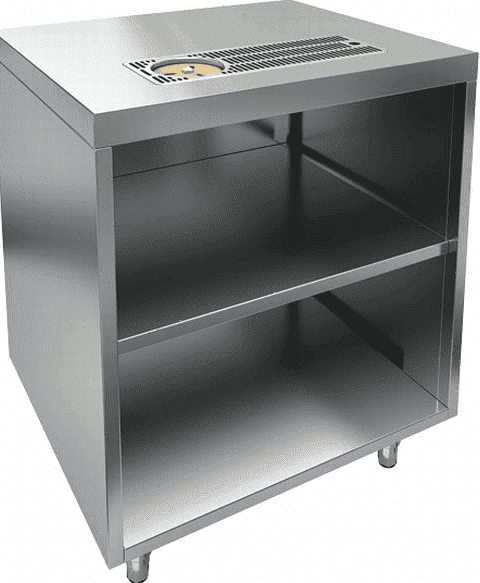 Барный модуль закрытый с трех сторон с каплесборником Hicold НБМСЗОКС-7/6