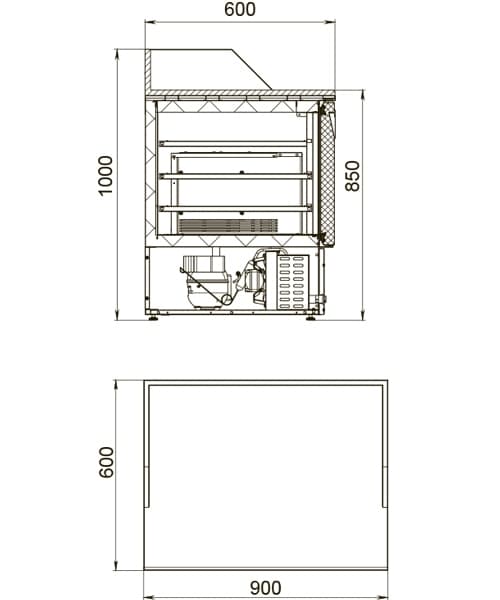 Стол холодильный (для пиццы) Polair TMi2pizza‑G
