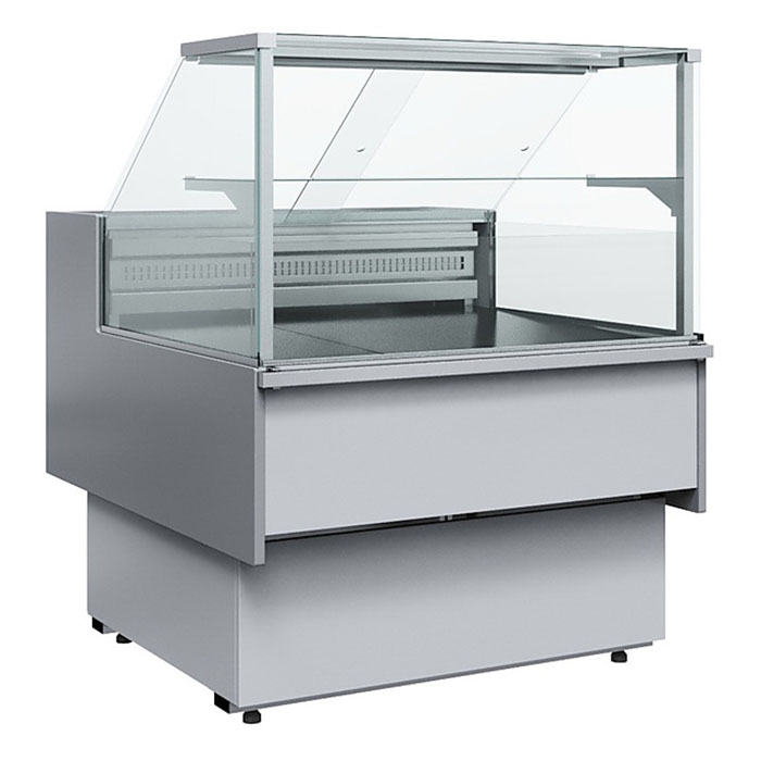 Витрина холодильная Carboma GC110 SV 1,25-1 0011-9006 (статика, с боковинами)