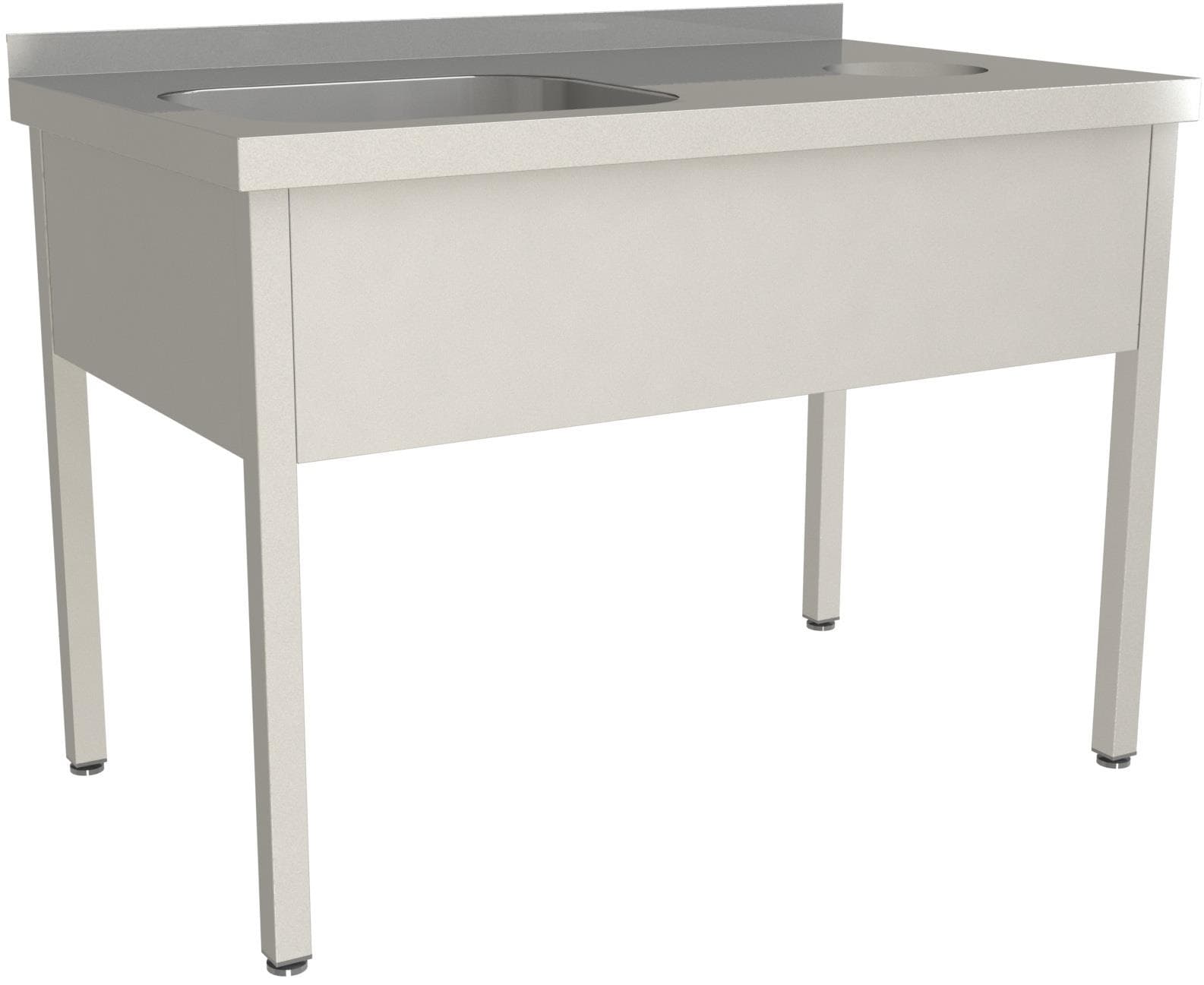 Стол для сбора пищевых отходов с ванной Restoinox СПОВЦ/1-15/7-БО-Л