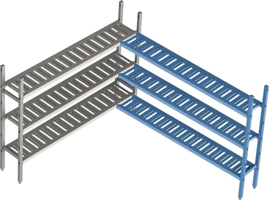 Стеллаж модульный Polair Load.Me Poly 16AL.3PP40.13C, доп. угловой