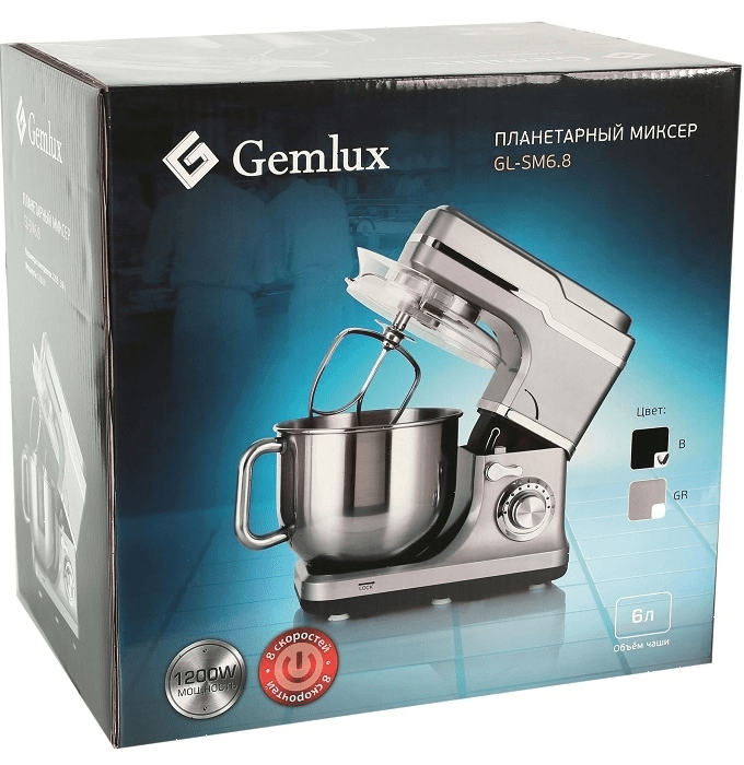 Миксер планетарный Gemlux GL-SM6.8B