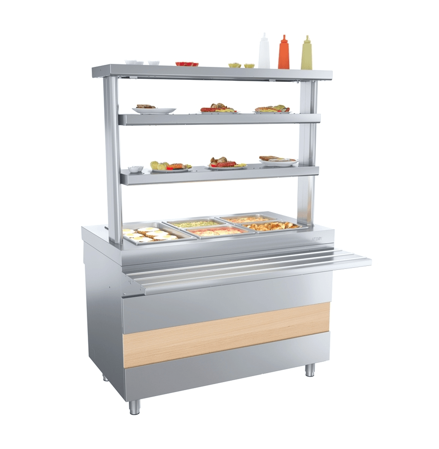 Прилавок-мармит для вторых блюд Atesy Ривьера М2-1120-02-СО без полок