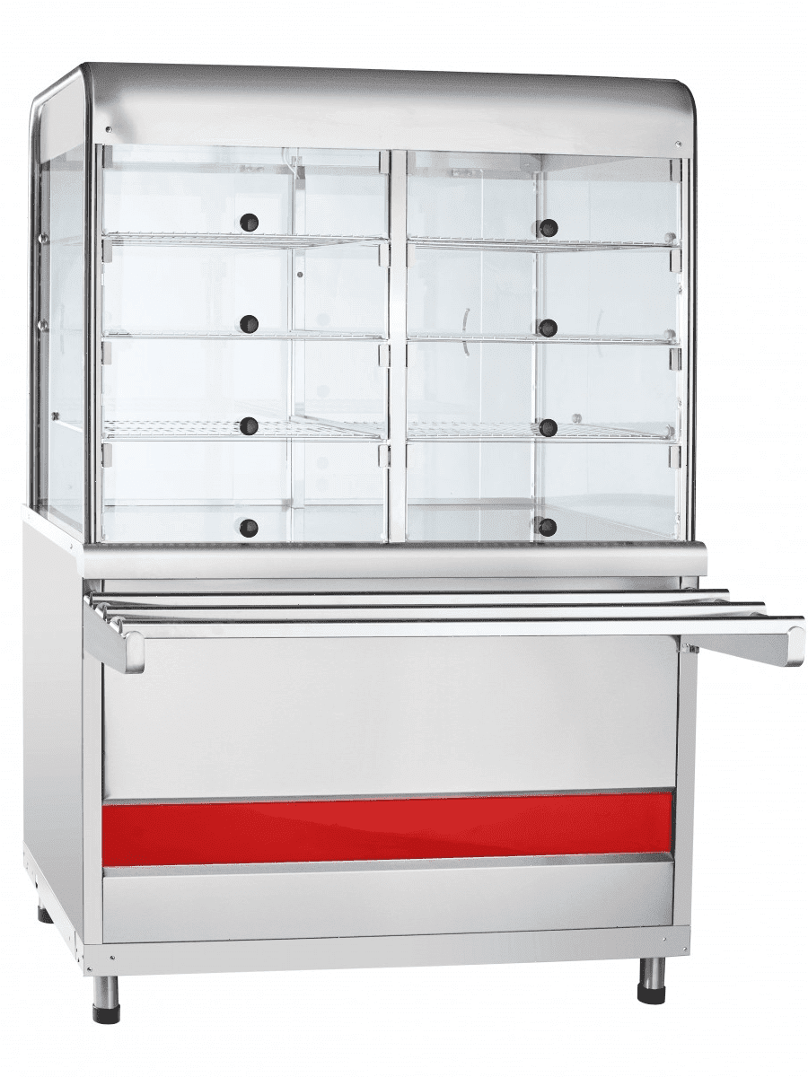 Прилавок-витрина нейтральный Abat ПВН-70КМ (три полки, 1120 мм) (21000002733)