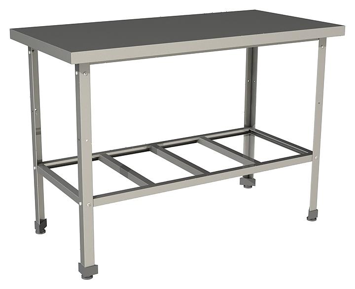 Стол производственный без борта с полкой решеткой Restoinox СП-18/8-Р-ЭК
