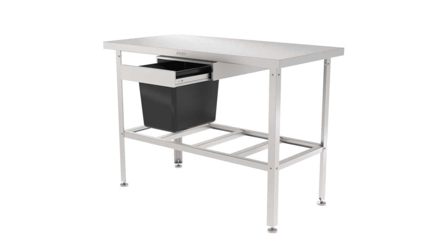 Урна подвесная выдвижная Atesy УПВ-60-02 для столов СР-С и СР-П