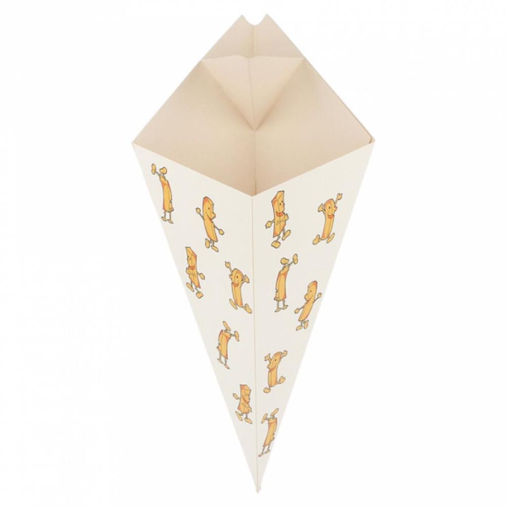 Кулек для фри/снеков с соусником CHIPS, 27х16 см, 200 шт/уп, бумага Garcia De Pou | 230.18