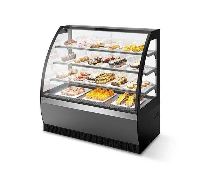 Витрина кондитерская Chilz Vete 130 серый матовый/шлифованная нержавейка