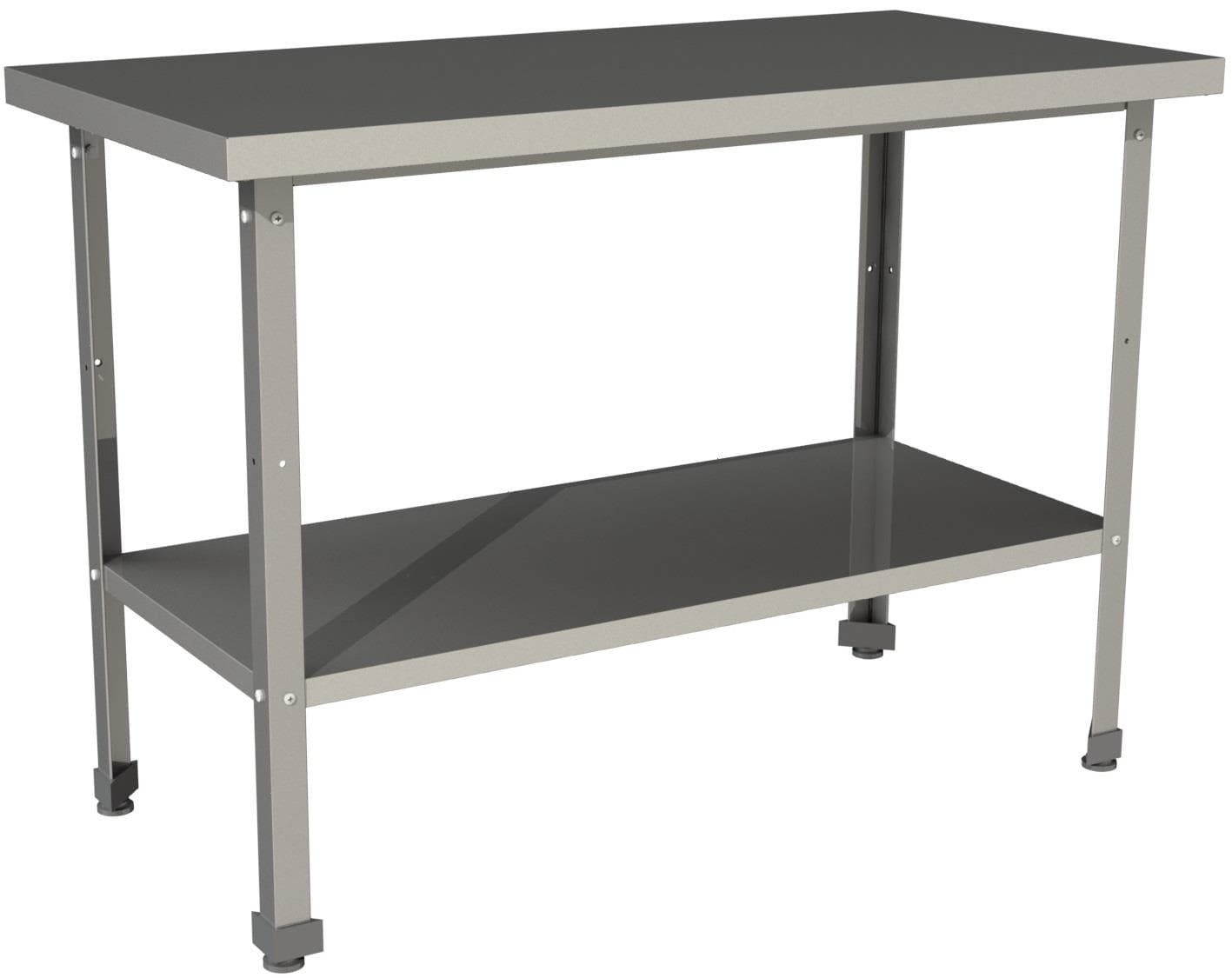 Стол производственный без борта со сплошной полкой Restoinox СП-6/6-П-ЭН