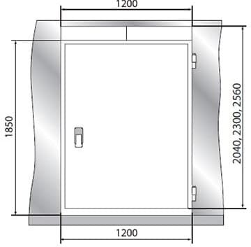 Дверной блок Polair с контейнерной дверью