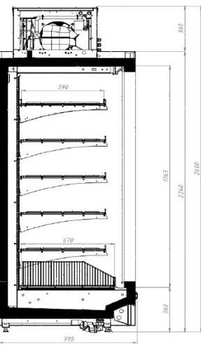 Морозильная горка Polair GELO MH 2500 - 3 кл