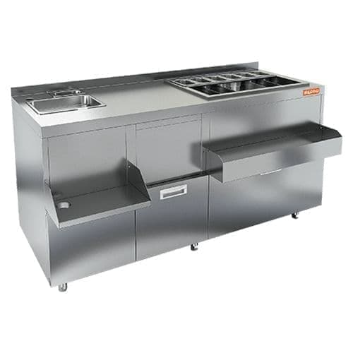 Коктейльная барная станция закрытая Hicold НБМКС-16/6БПК