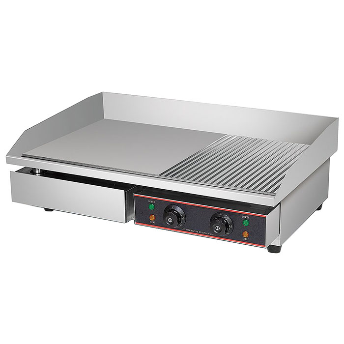 Жарочная поверхность Rosso HEG-822 гладкая + рифленая