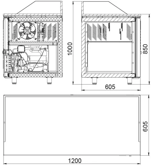 Стол холодильный (для пиццы) Polair TM2pizza_GC