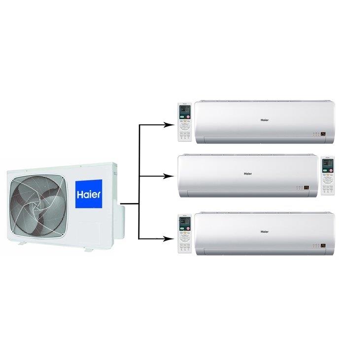 Мульти сплит система на 3 комнаты Haier 3U24GS1ERA(N) / AS09BS4HRA(3шт)