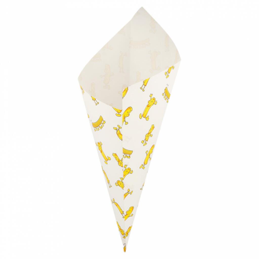 Конус Chips для снеков/фри/орешков 600гр, жирост. пергамент, 42х29см, 250шт Garcia De Pou | 229.98