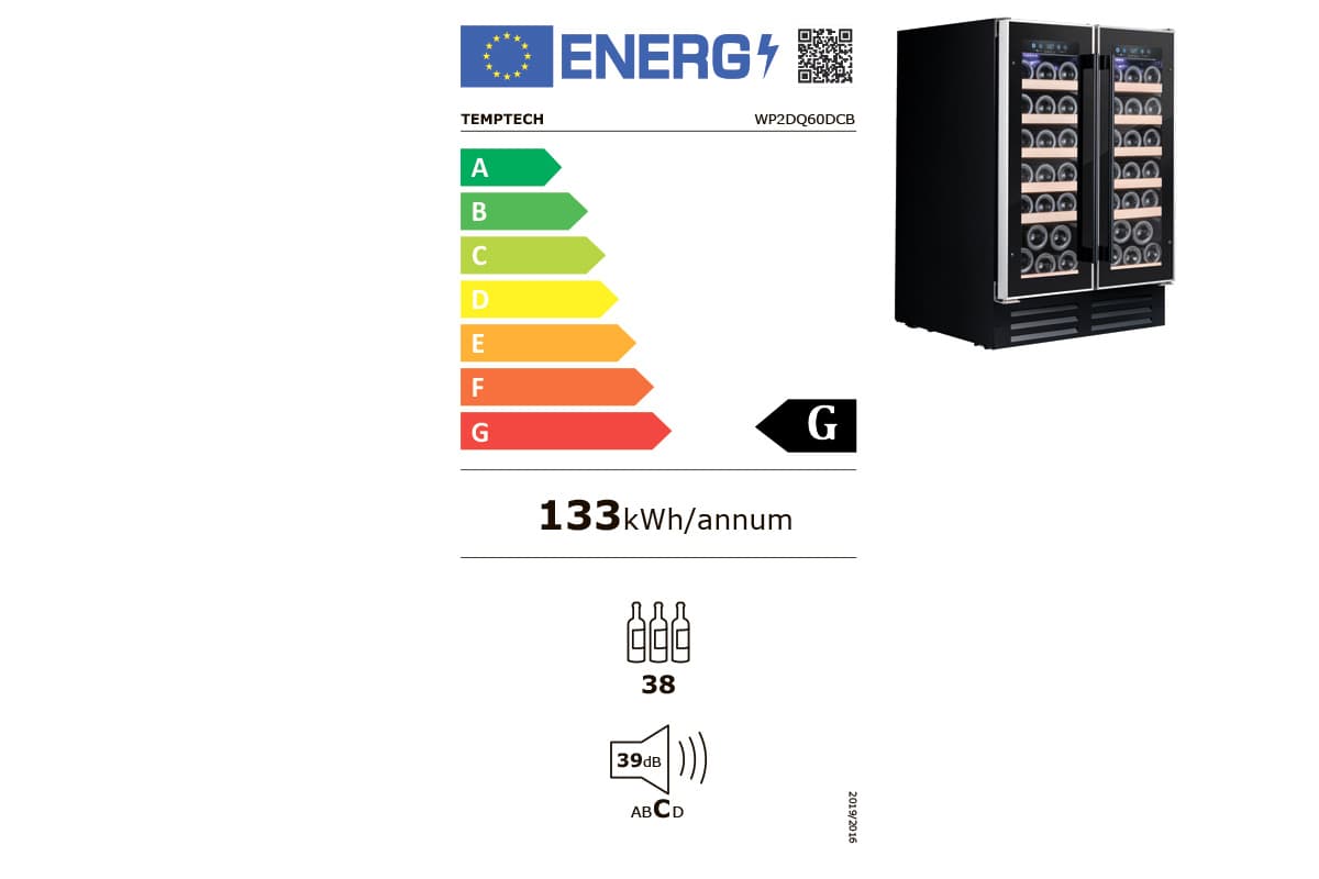 Шкаф винный Temptech WP2DQ60DCB