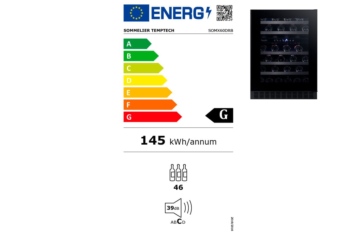 Шкаф винный Temptech SOMX60DRB