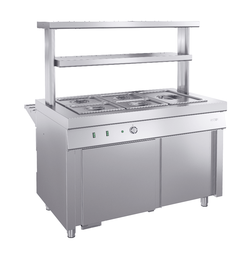 Прилавок-мармит для вторых блюд Atesy Ривьера М2-1120-02-СО без полок