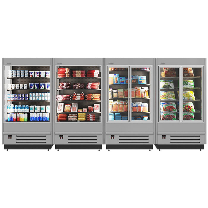 Витрина холодильная Carboma FC 20-07 VM 1,0-1 LIGHT (фронт X0) 9006-9005